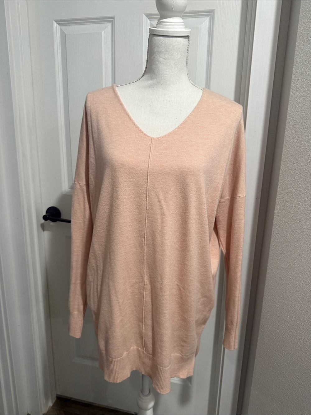 Dreamers Blush V-Neck Lightweight Sweater